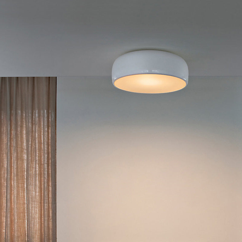 Arisha Modern Dish Shaped Metal Ceiling Light, Black/White - Neutral Decor