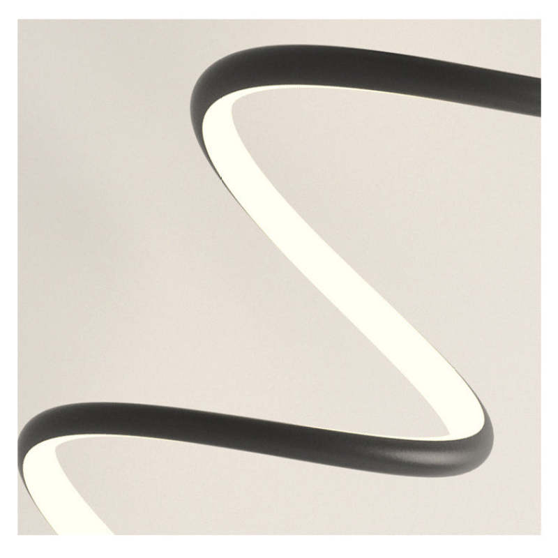 Arisha Modern LED Art Interior Wall Light Spiral, Black & White - Neutral Decor
