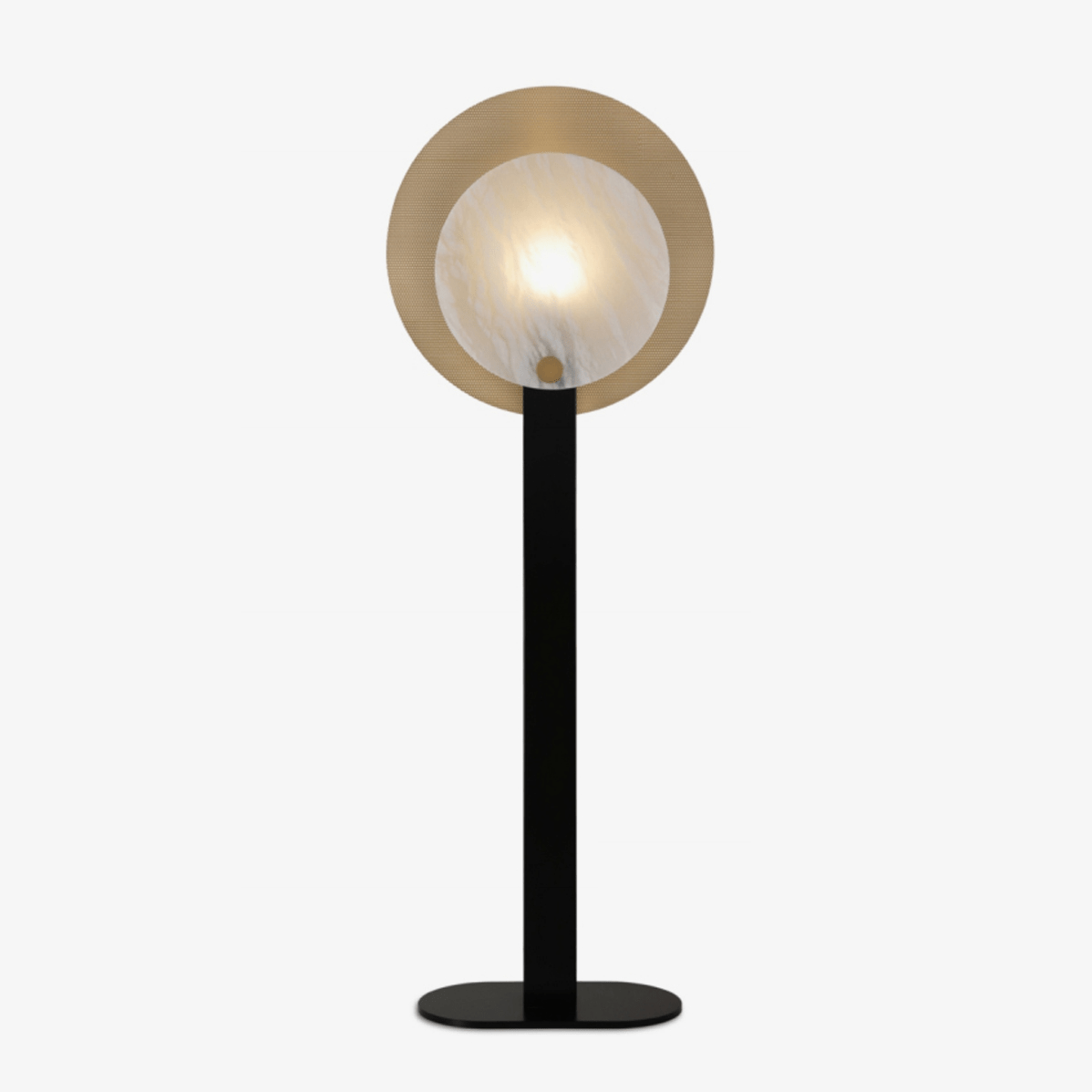 Mosaic Elegance Alabaster Floor Lamp-Neutral Decor