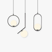 Arisha Modern Globe Metal/Glass Pendant Light, 3 Style - Neutral Decor