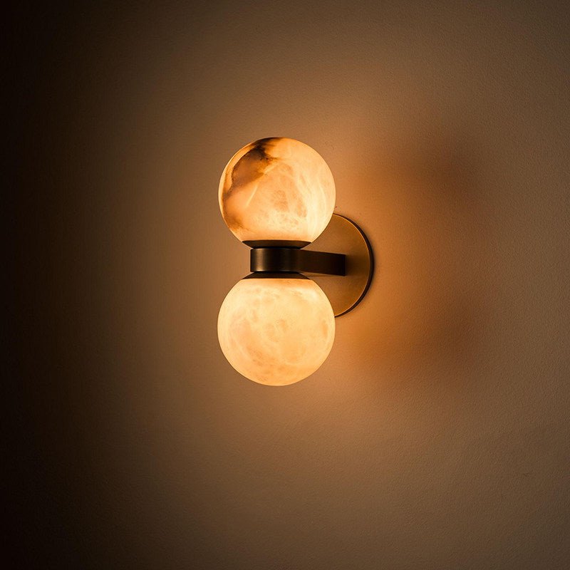 Alabaster Celestia Orb Wall Light-Neutral Decor