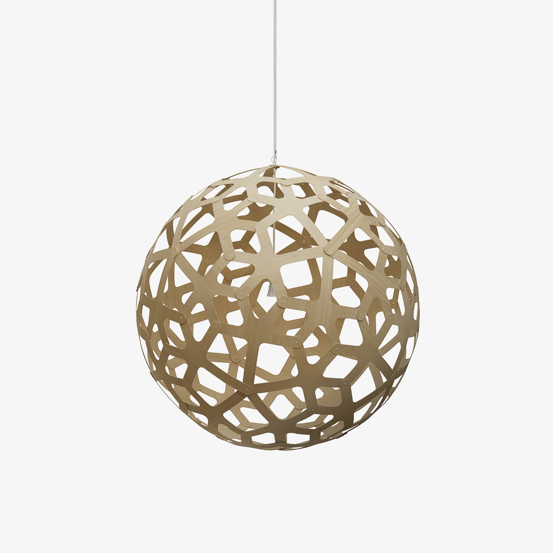 Lustra Pendant Light Geometric Wooden Woven-Neutral Decor