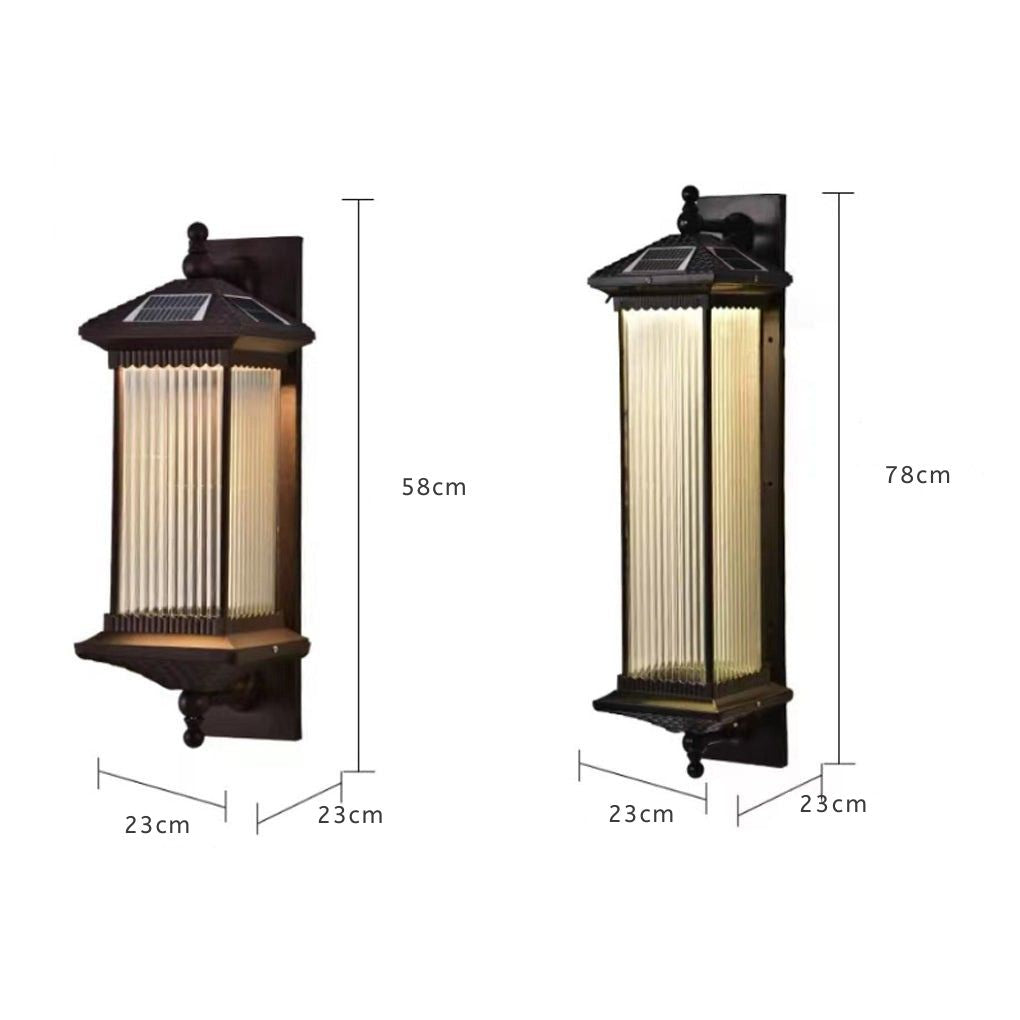 Helen Vintage Striped Retro Glass Outdoor Lights