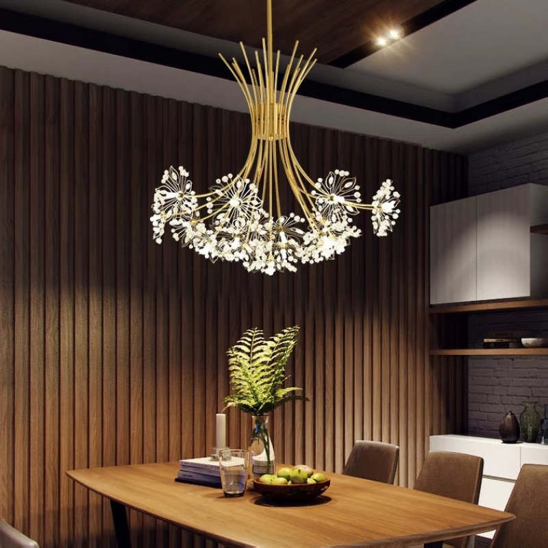 Arisha Modern Art Deco Crystal Sputnik Chandelier, Black/Gold - Neutral Decor