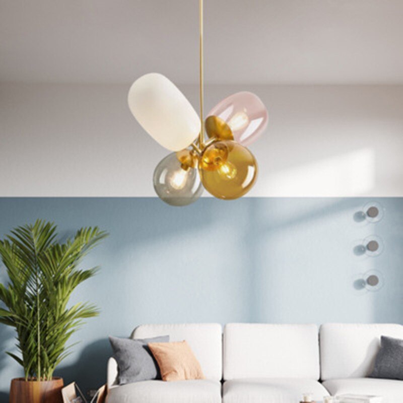 Valentina Colorful Balloon Glass Creative Pendant Light - Neutral Decor