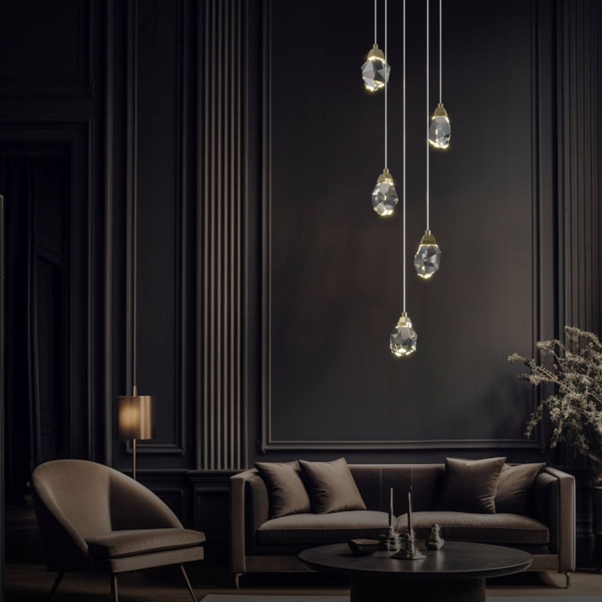 Kristy Design Ball Glass/Metal Pendant Light Gold - Neutral Decor