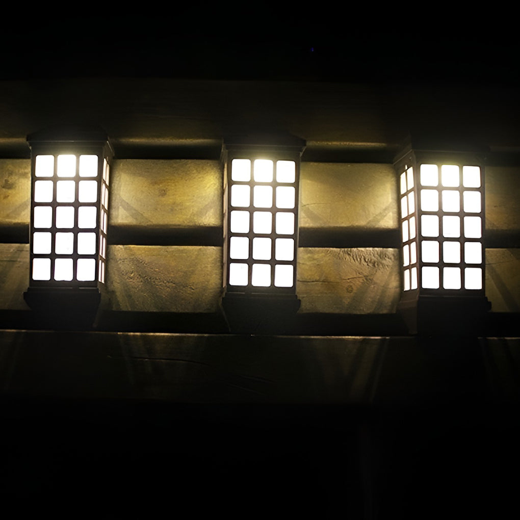Cub Solar LED Light-controlled Modern ABS Outdoor Wall Lamp