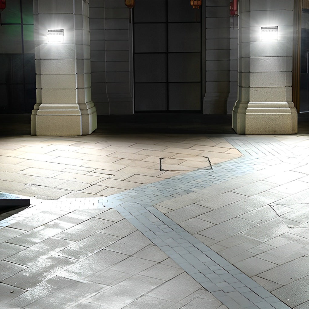 Edelin Rectangular LED Motion Sensor Steel Outdoor Wall Lamp