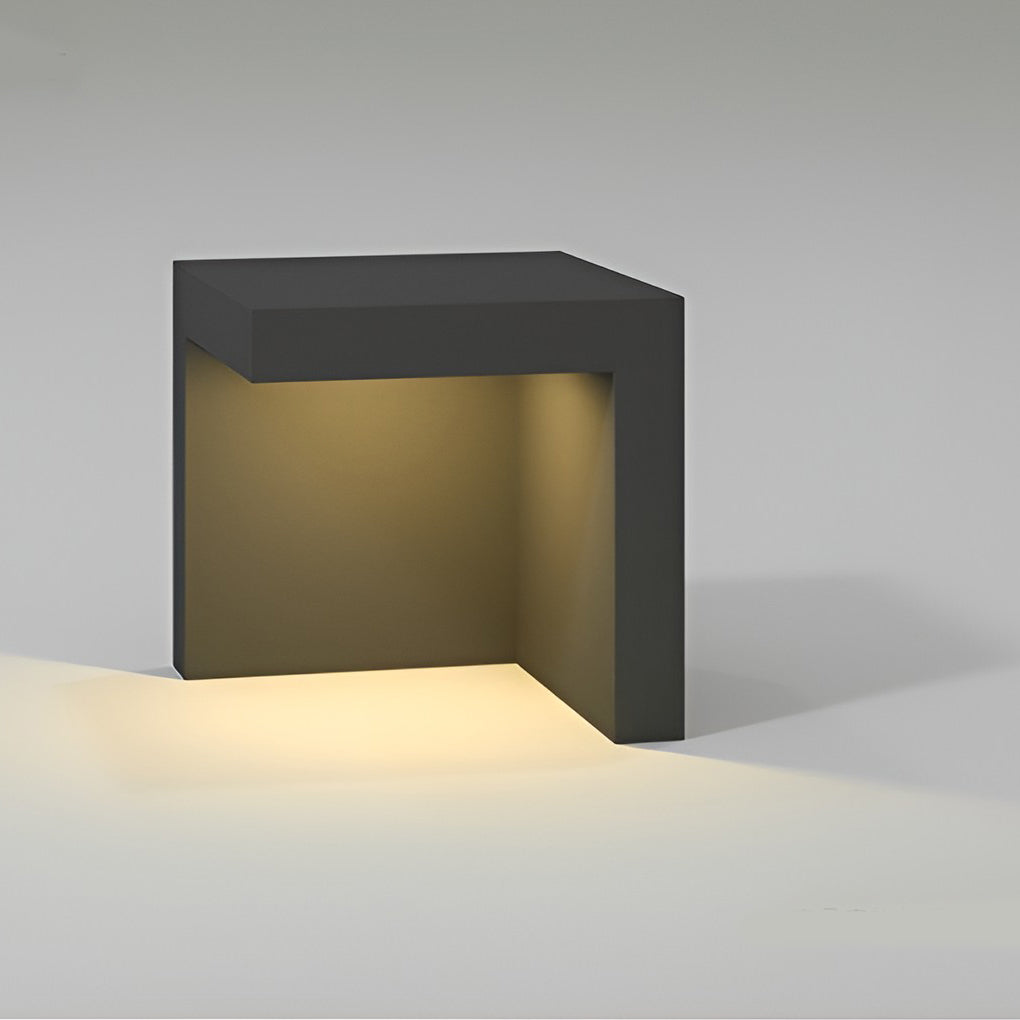 Fredy Rectangular Fixture Modern Glass Outdoor Path Light