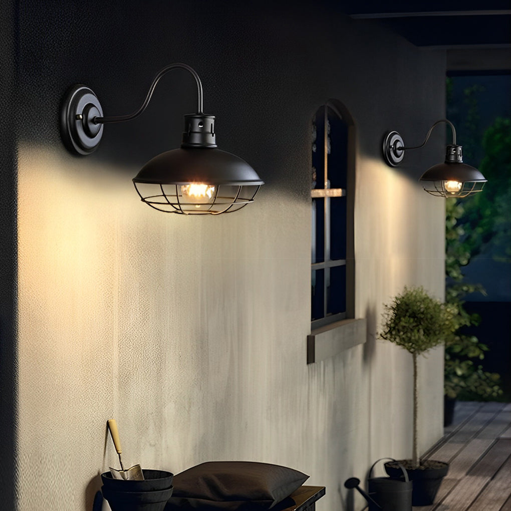 Olivia Retro LED Industrial Outdoor Wall Lights