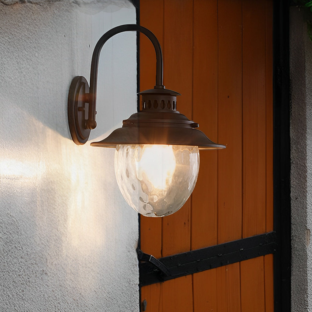 Quenby Creative LED Modern Glass Outdoor Wall Lamp
