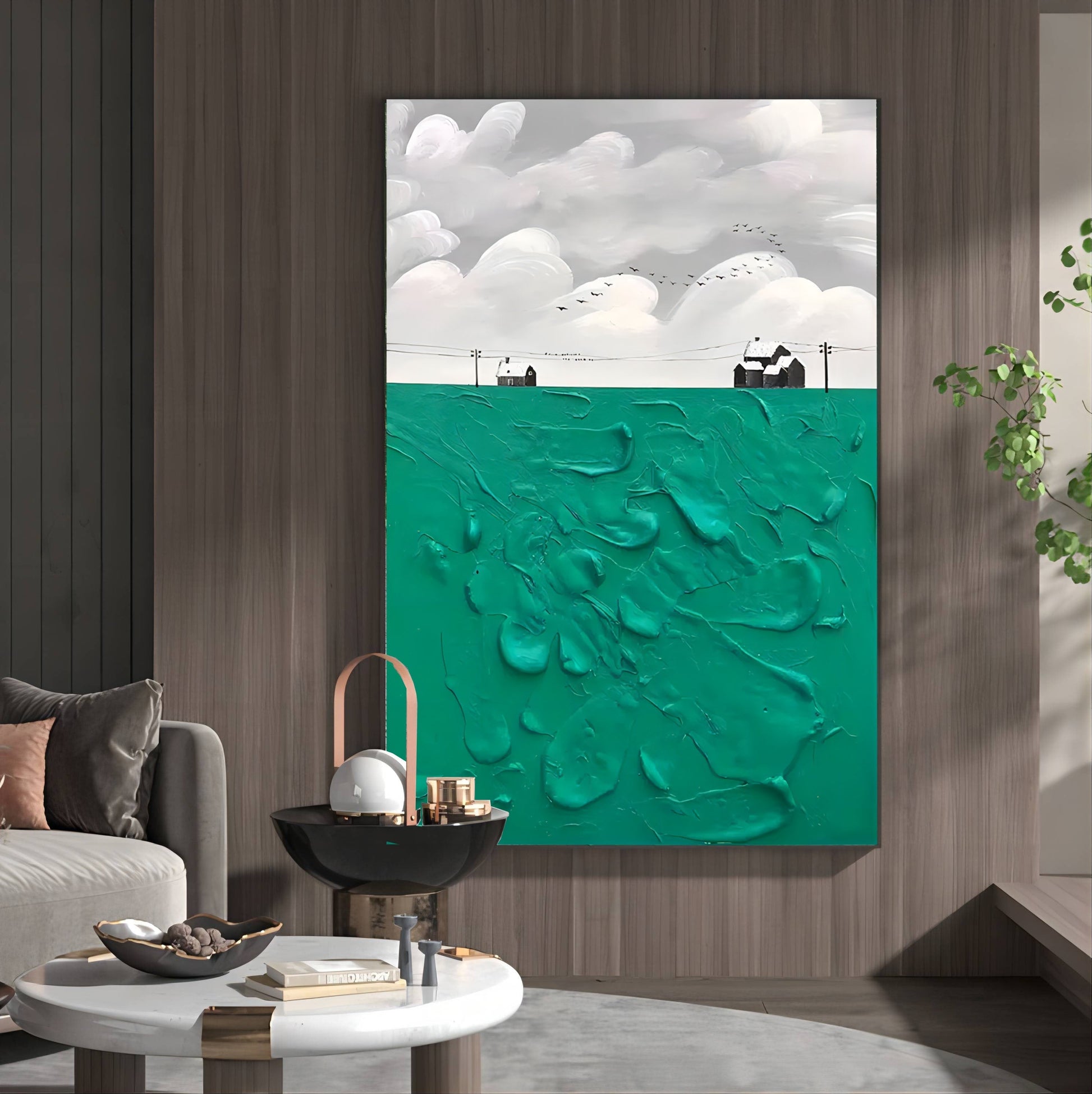 Plaster Art Texture Painting SG199 - Neutralighting