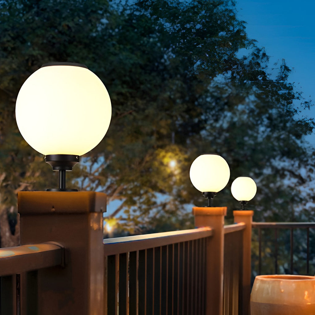 Hael Ball Three Step LED Outdoor Post Caps Pillar Light