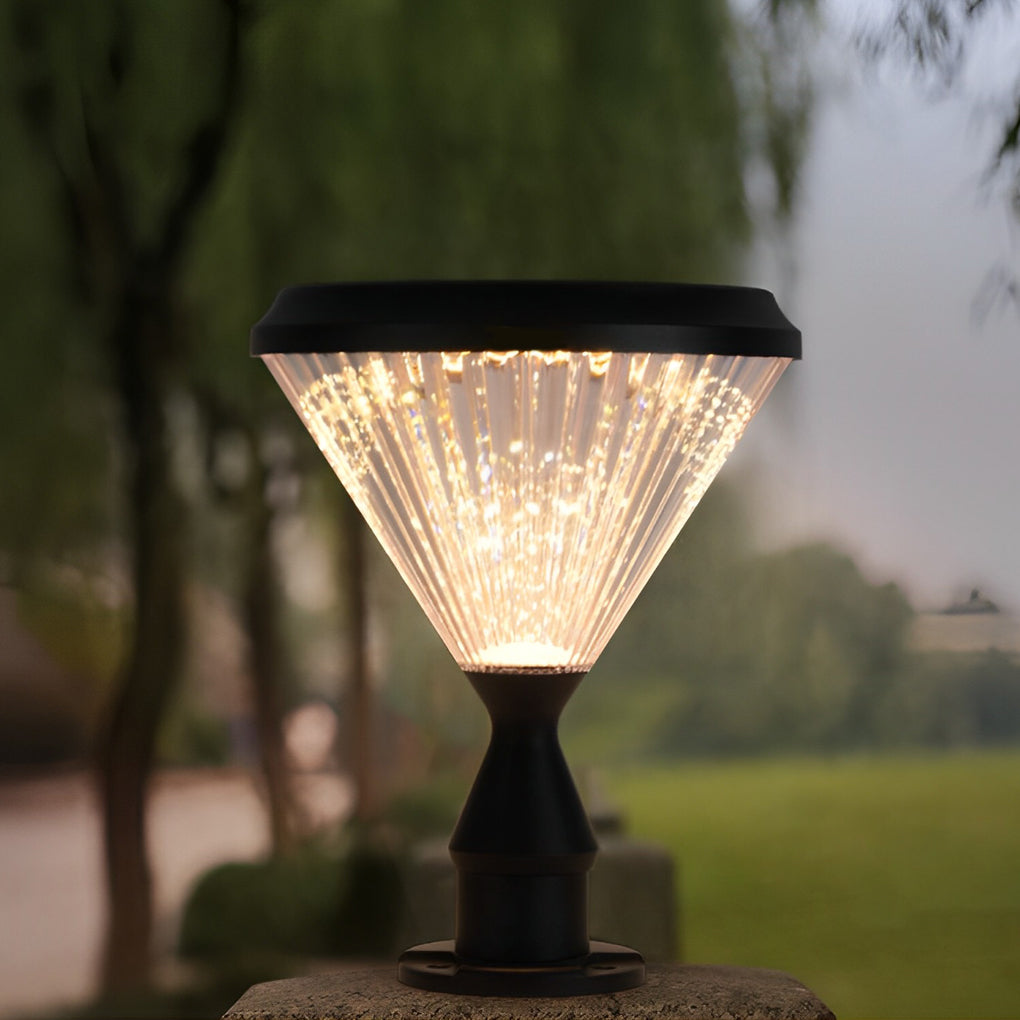 Odette Round Solar LED Lampshade Outdoor Lights