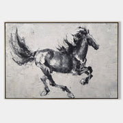 Black Abstract Horse Art ANH23 - Neutralighting
