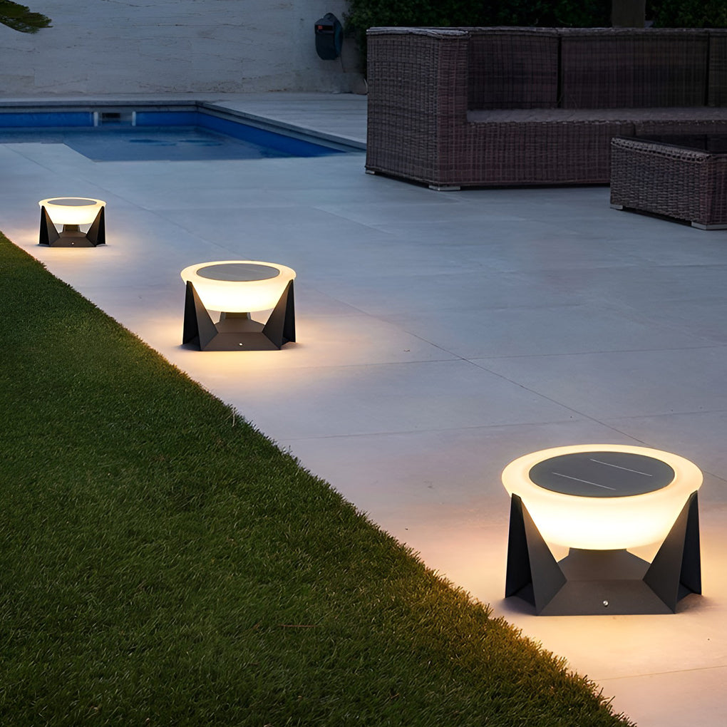 Eunice LED Modern Steel Outdoor Post Pillar Light