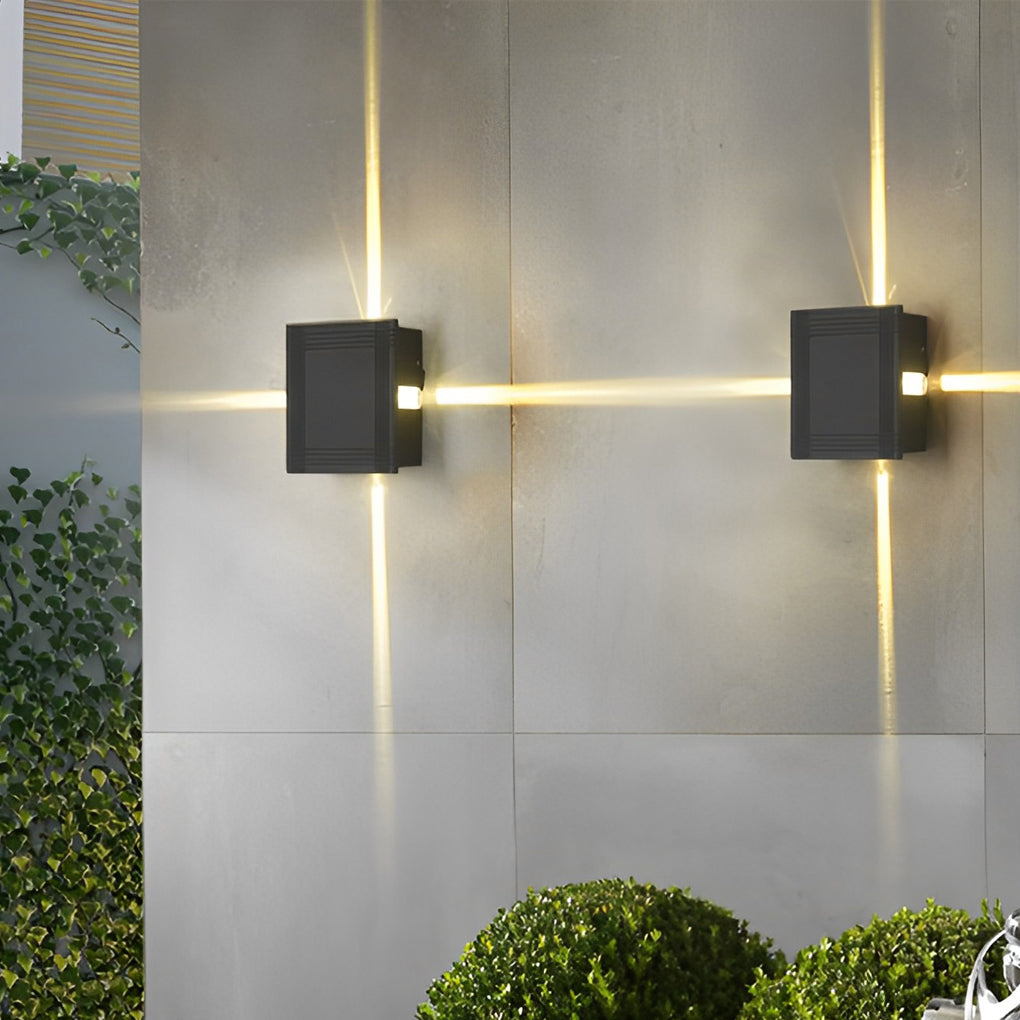 Mude LED Cross Star Modern Outdoor Wall Lamp