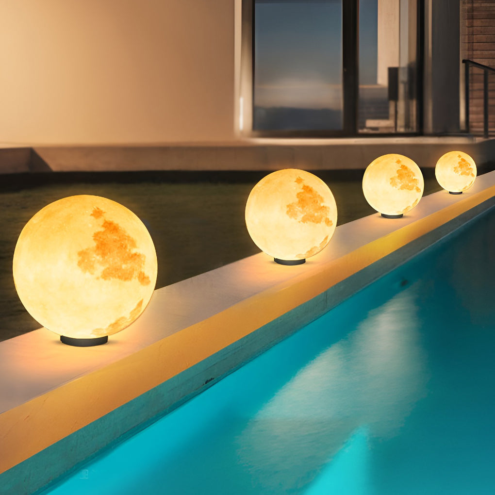 Norin Moon Modern Solar Post Caps PE Pillar Light