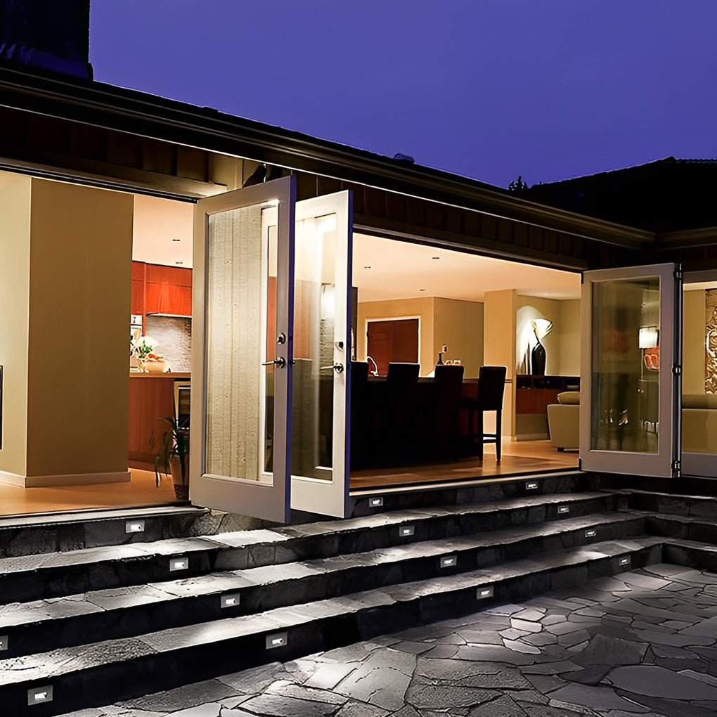 Quine Rectangular Grilles  Wall Plastic Outdoor Reccessed Lights