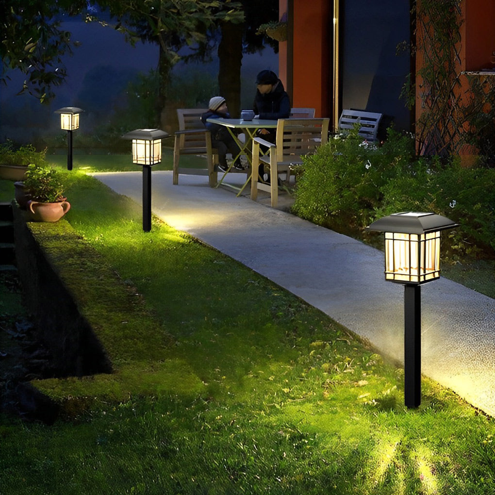 Ridley Vintage-Modern Square ABS Outdoor Lawn Lights