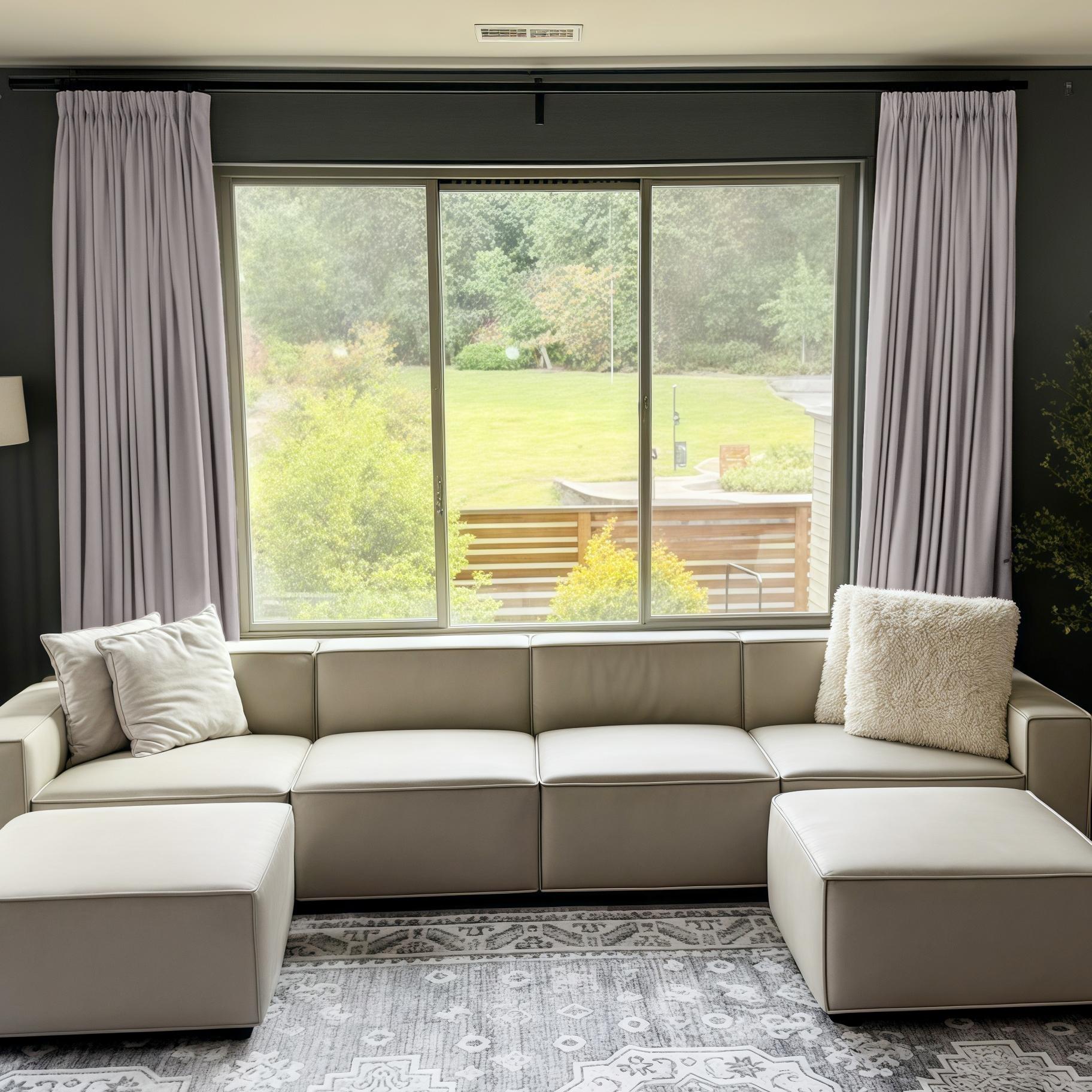 Belgian Flax Linen Blackout Curtains & Drapes-Neutral Decor