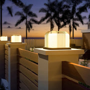 Bright Square Creative Modern Fence PE Outdoor Post Lights