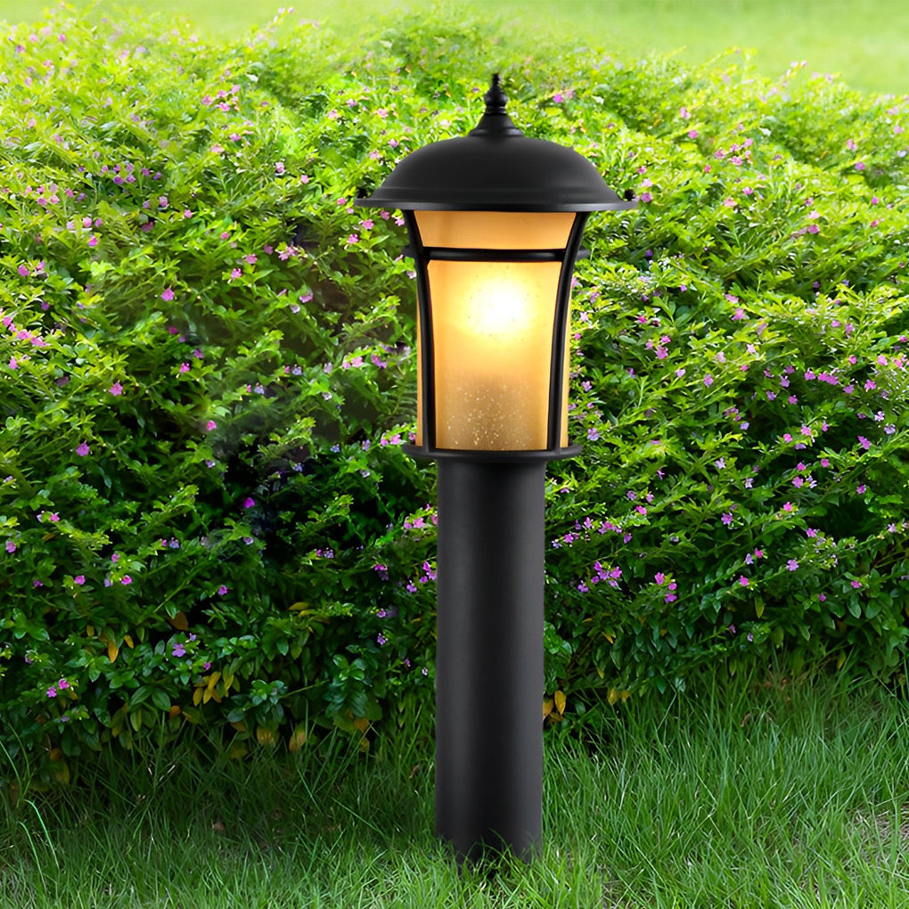 Rhean Classic Old England-Style LED Glass Outdoor Lamp