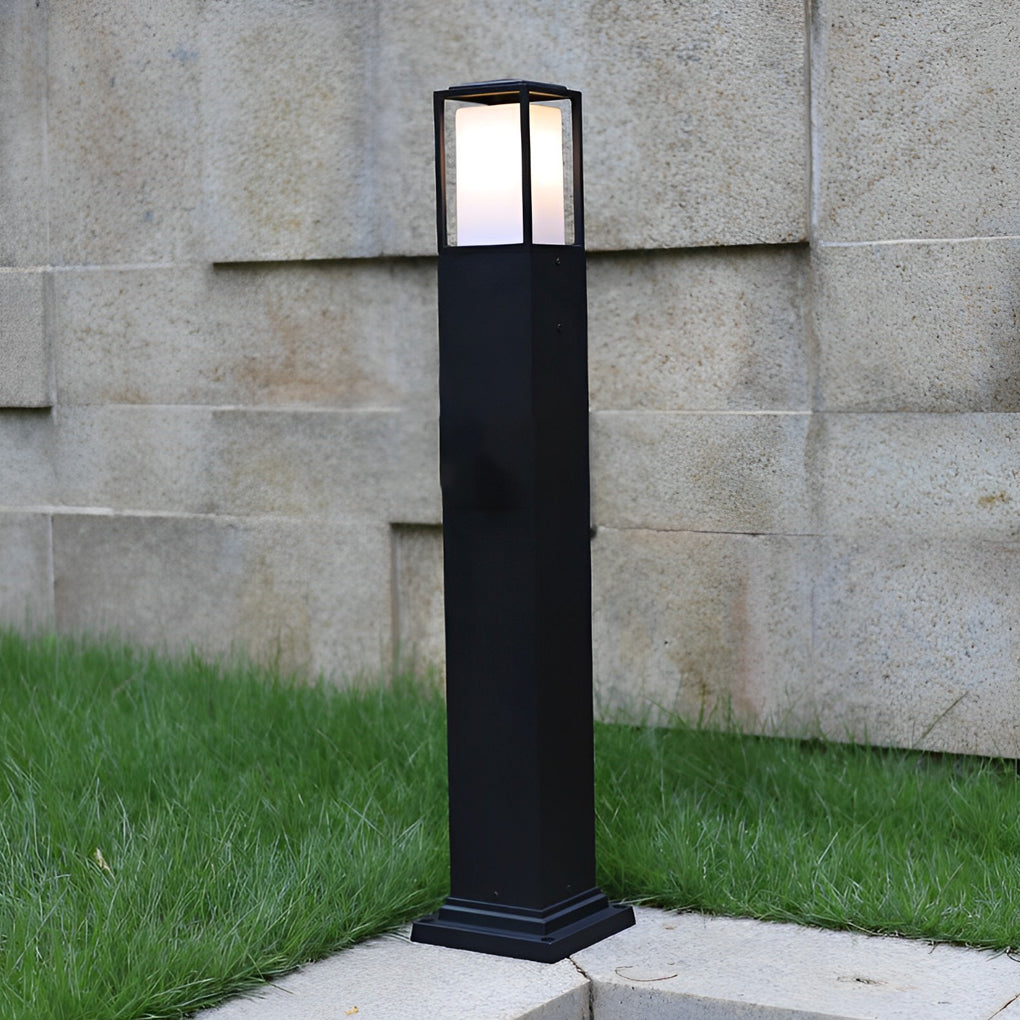 Louisa High Bollard Elegant Square Outdoor Light