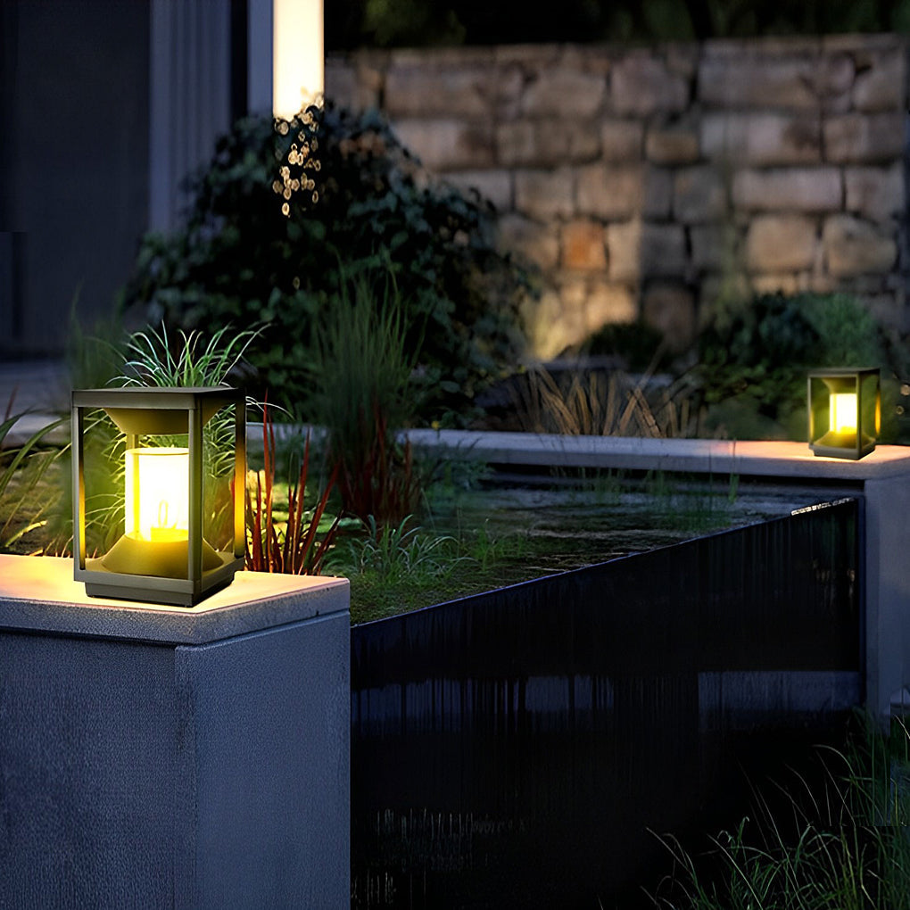 Lucas Minimalist Modern Fence Outdoor Post Lights