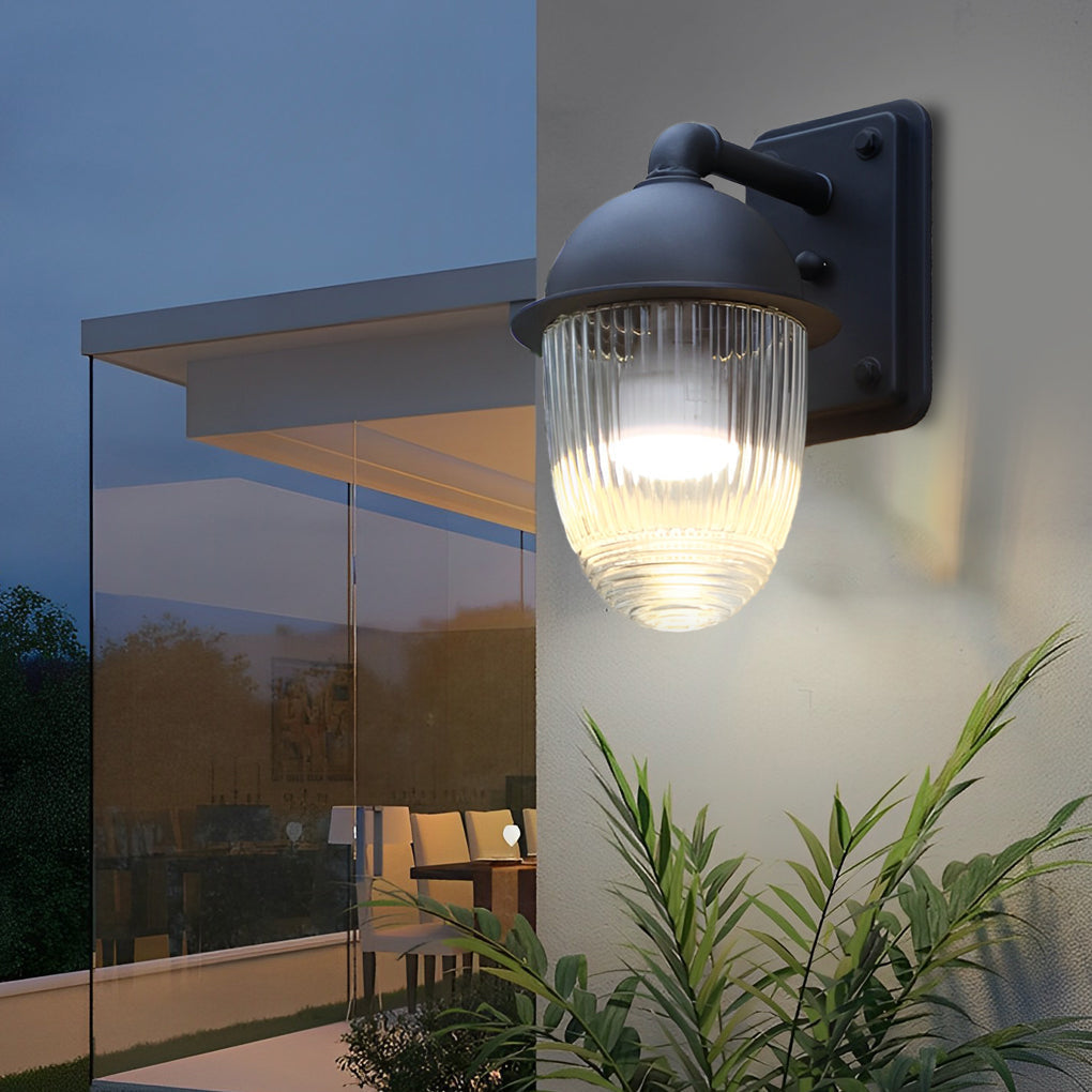 Dianay Ball Matte Modern Glass Outdoor Wall Lamp Lights