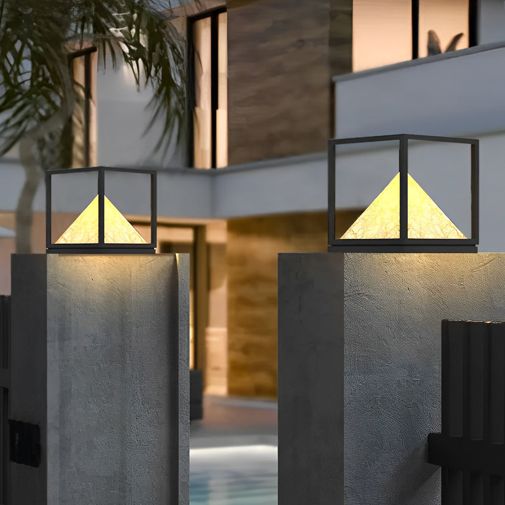 Kiry Mountain LED Modern Steel Outdoor Pillar Lights