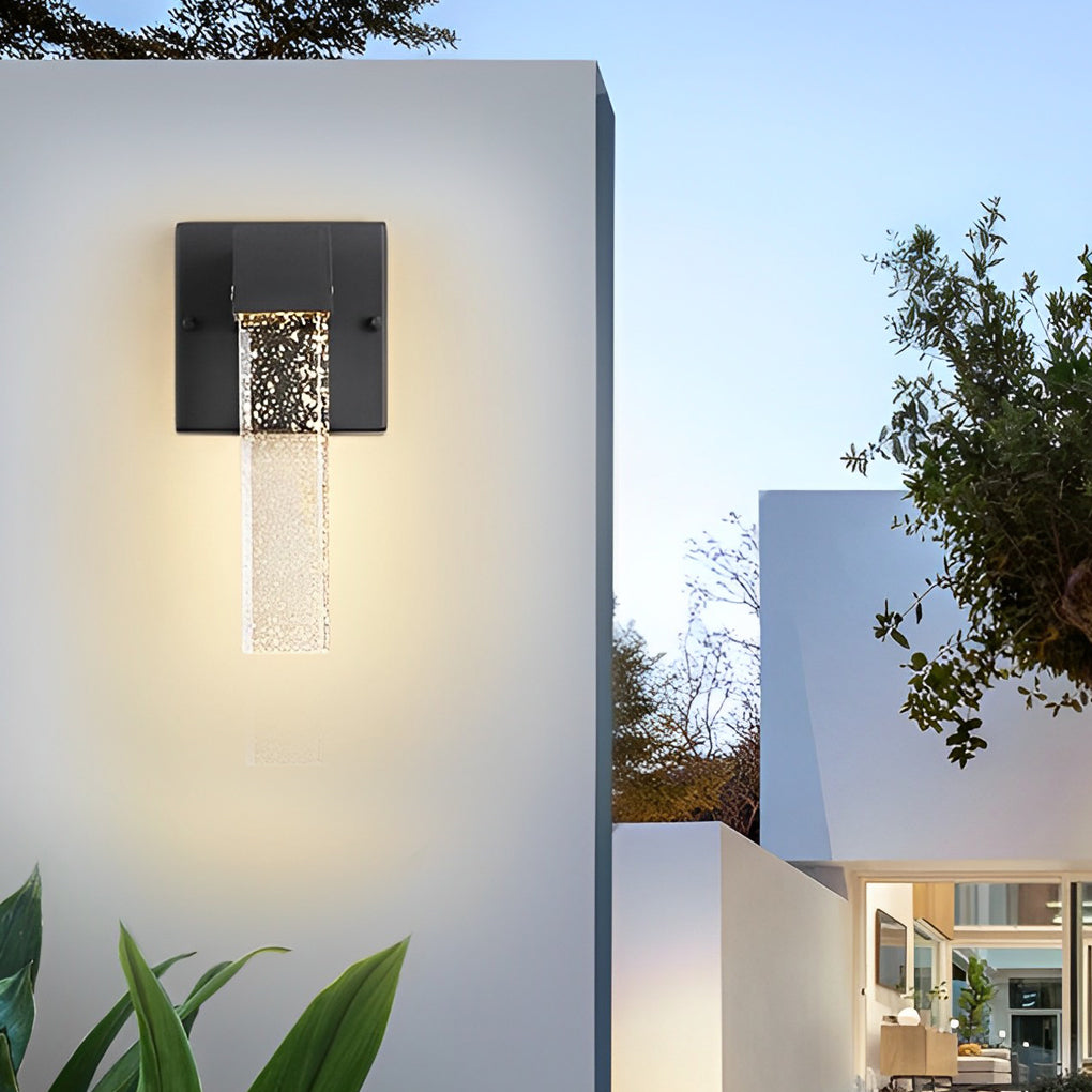 Veda LED Classic Modern Crystal Outdoor Wall Lamp