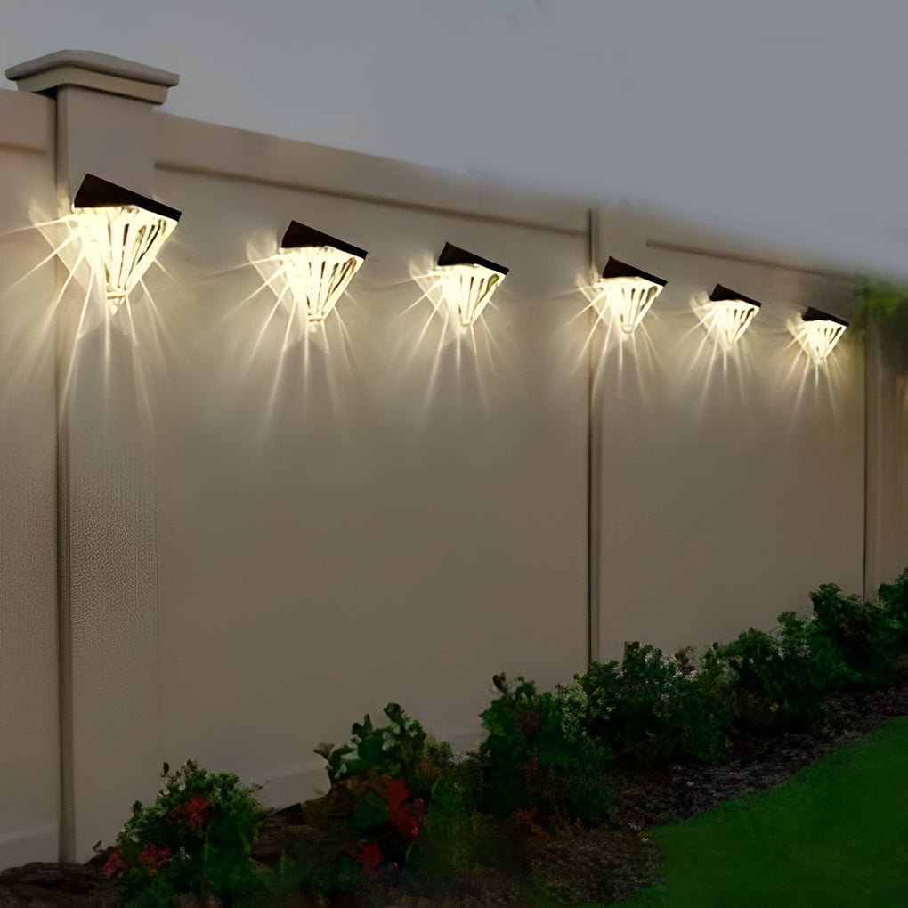 Iaac Geometric LED Solar ABS Outdoor Wall Lights