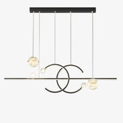 Arisha Pendant Light Double-C, Gold/Black Starry-sky - Neutral Decor