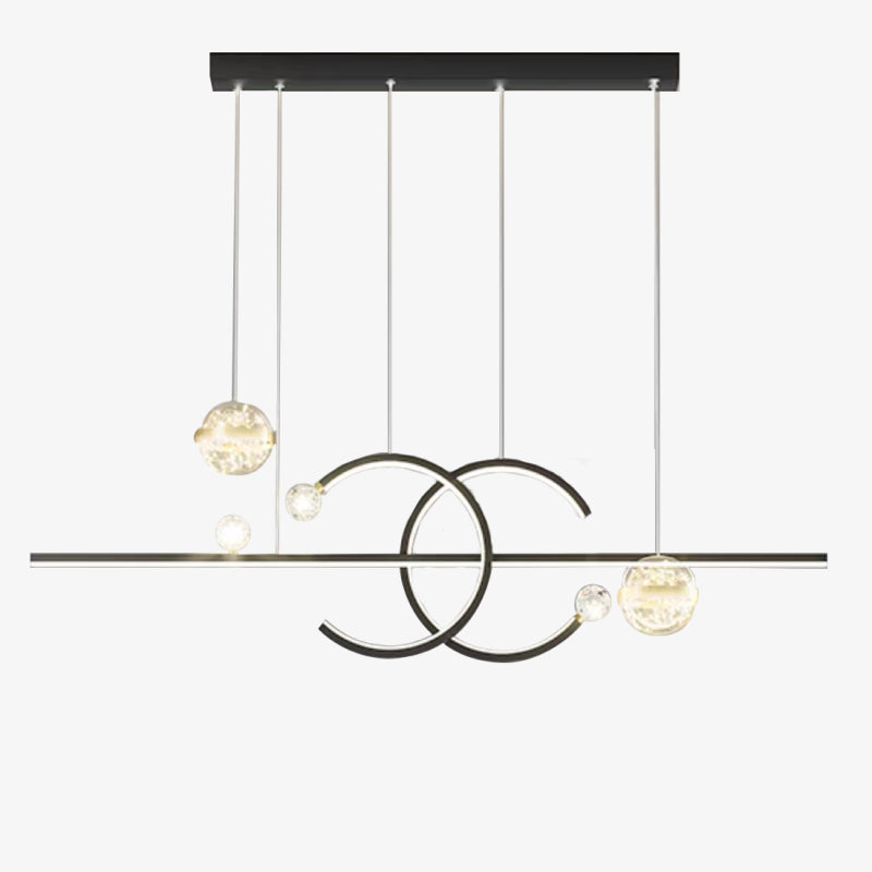 Arisha Pendant Light Double-C, Gold/Black Starry-sky - Neutral Decor