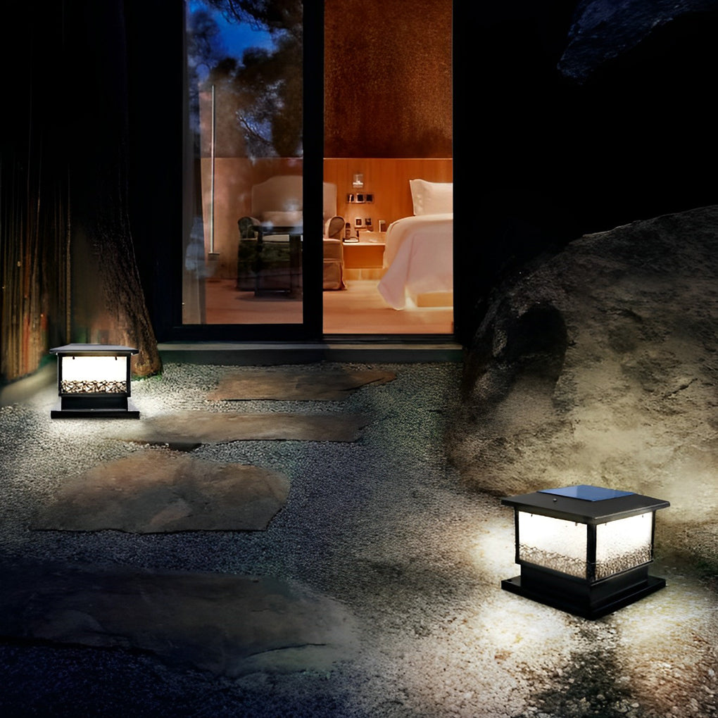 Saia Creative Square LED Modern Outdoor Fence Post Lights