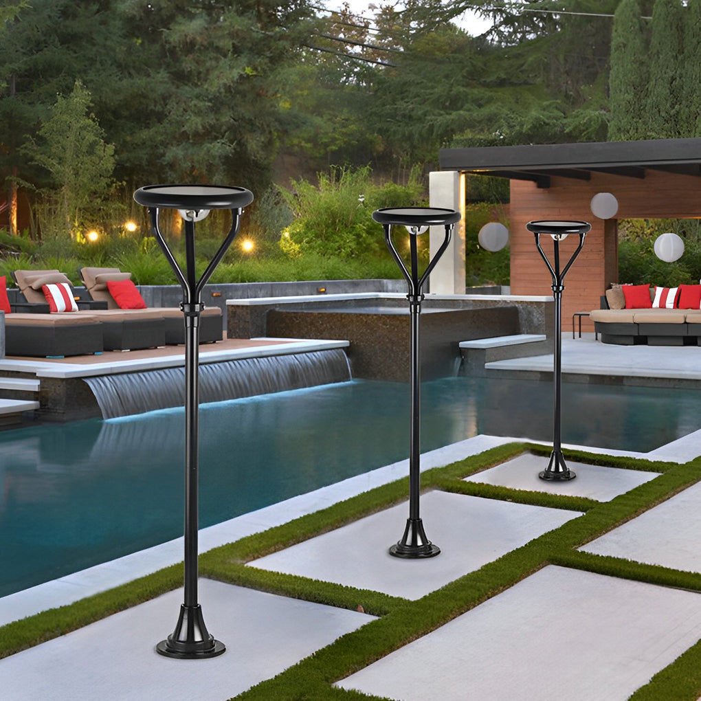 Adrienne Modern LED Post – Outdoor Round Light