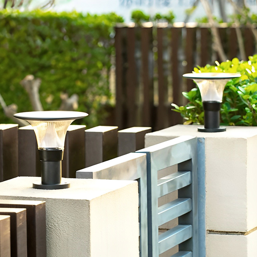 Juli Round LED Modern Outdoor Fence Post Pillar Lamp