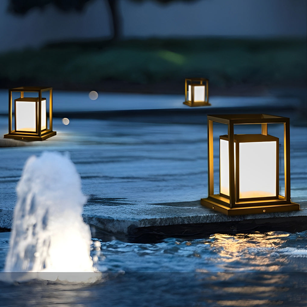 Belinda LED Modern Outdoor Fence Post Pillar Lamp