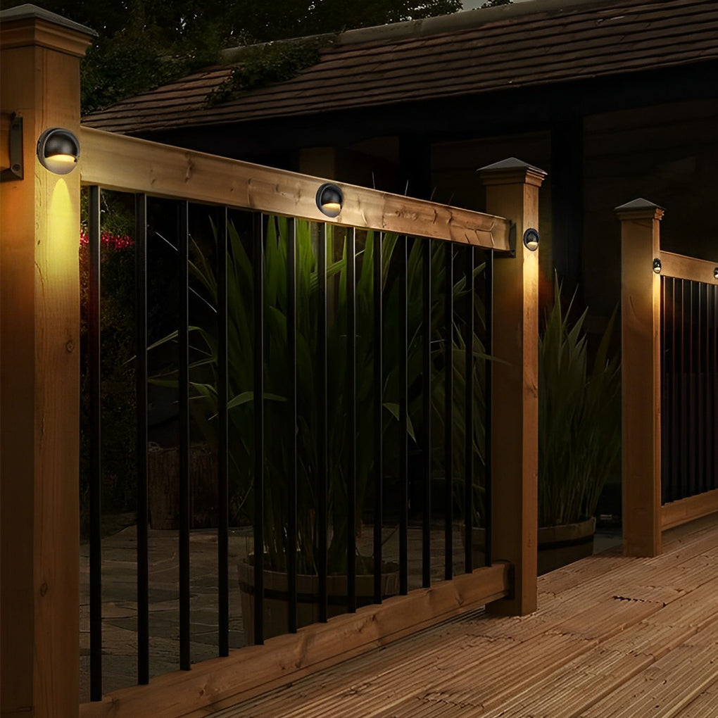 Yonda Hallf Moon LED Deck Outdoor Wall Mounted Step Lights