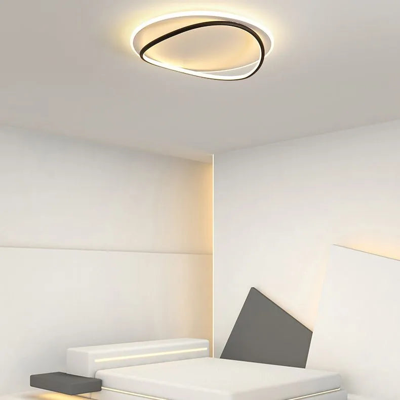 Arisha Minimalist Ring Modernom Flush Mount Ceiling Light - Neutral Decor