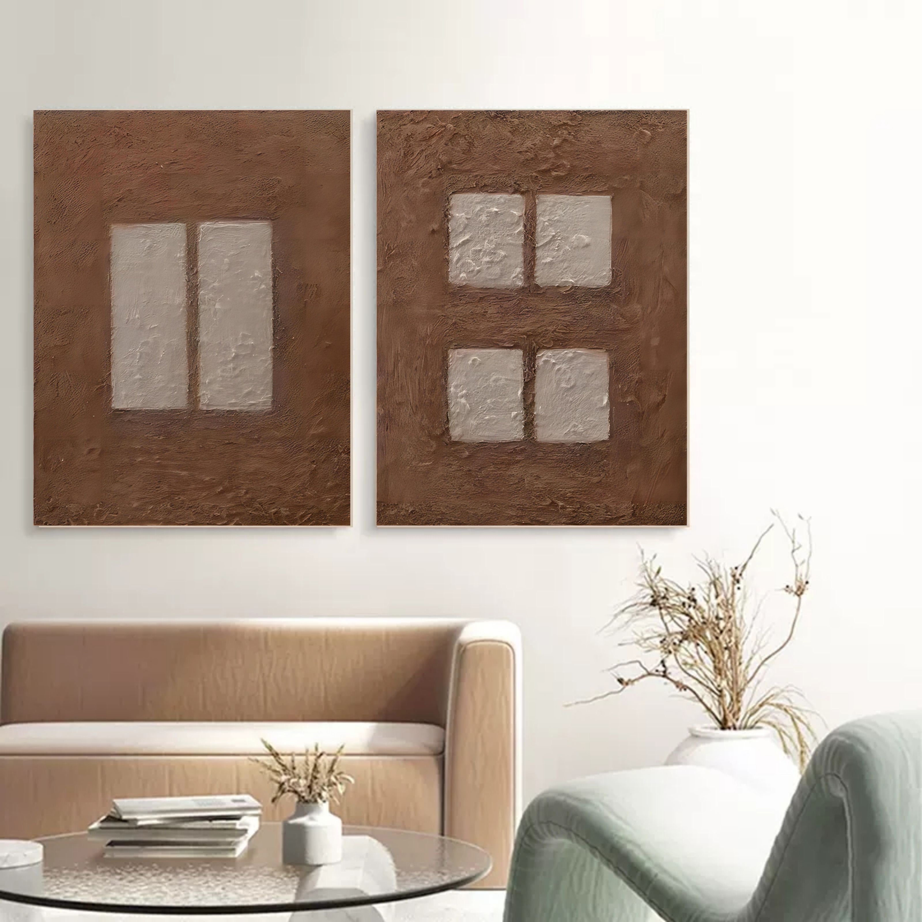 Abstract Painting Set Of 2 SP071 - Neutralighting