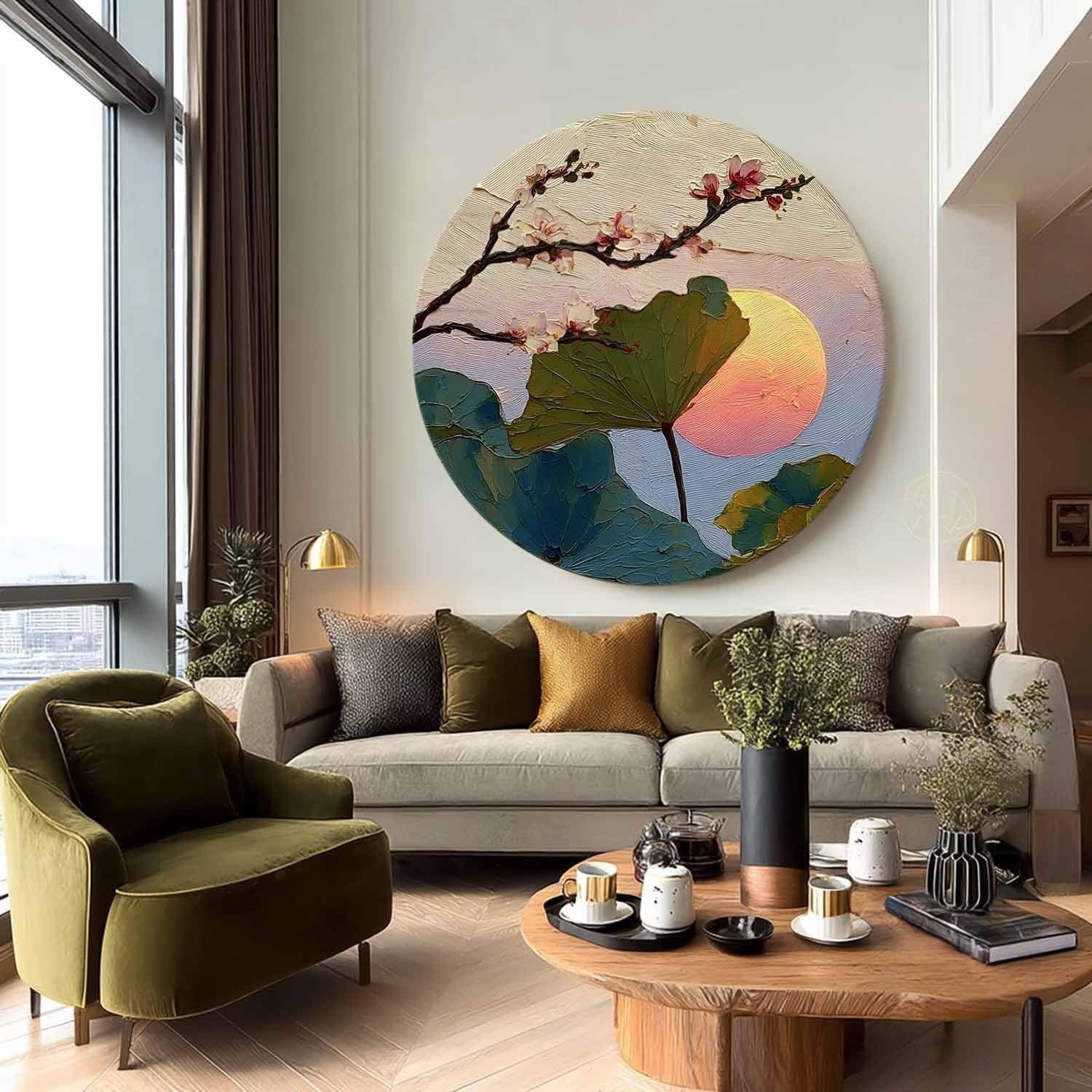 Wall Art Cherry Blossom Lotus Pink - Neutralighting