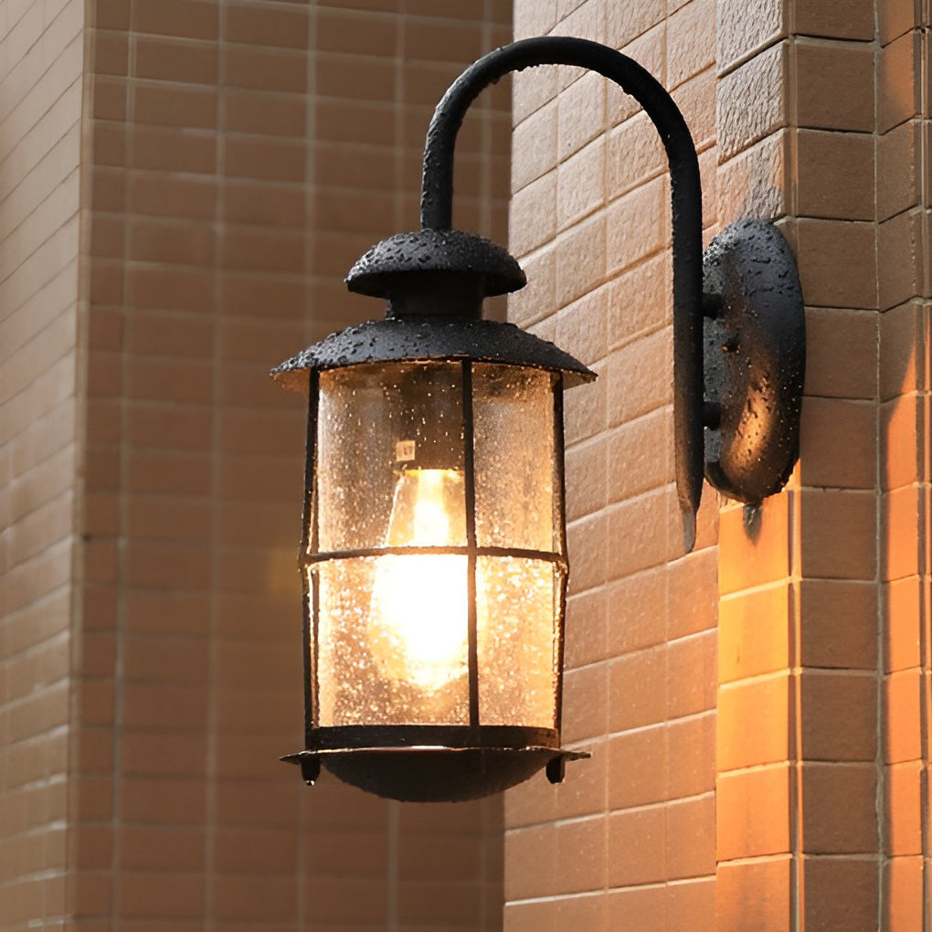 Healthy Creative LED Modern Glass Outdoor Wall Sconce Light