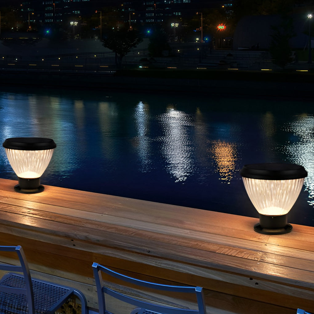 Plans Round LED Modern Outdoor Post Caps Pillar Light