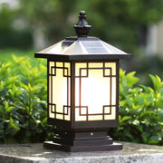 Bertte Retro Grilles LED Outdoor Fence Post Lights
