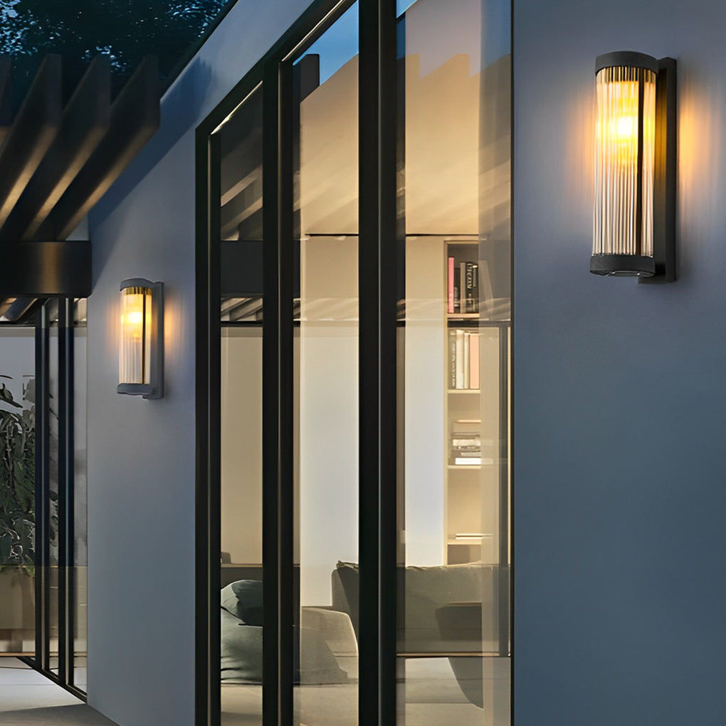 Denise Creative  LED Modern Solar Glass Outdoor Wall Lights
