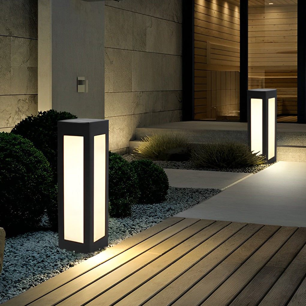 Unite Modern Automatic LED Outdoor Bollard Lights