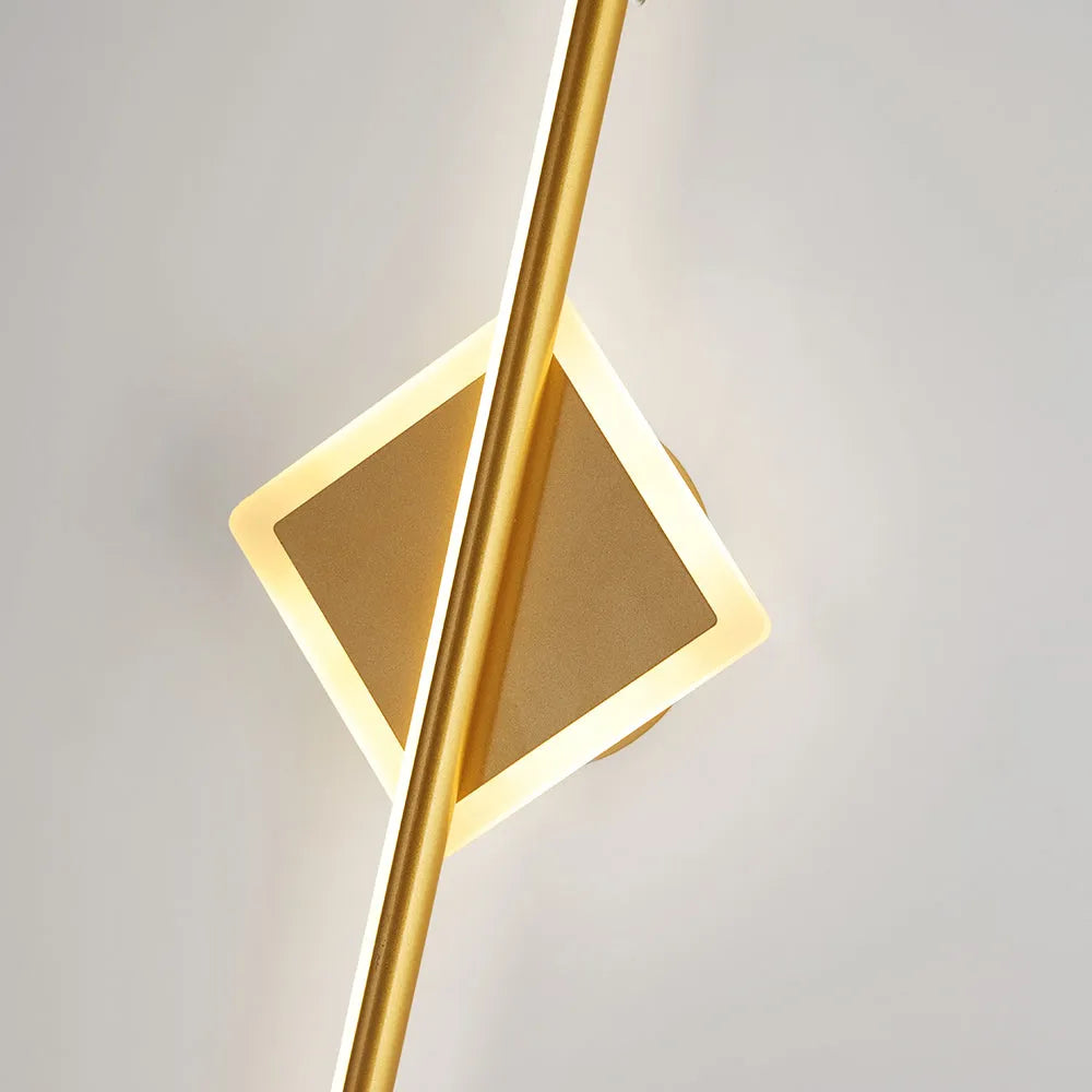 Arisha LED Linear Mirror Front Vanity Wall Lamp, Black/Gold - Neutral Decor