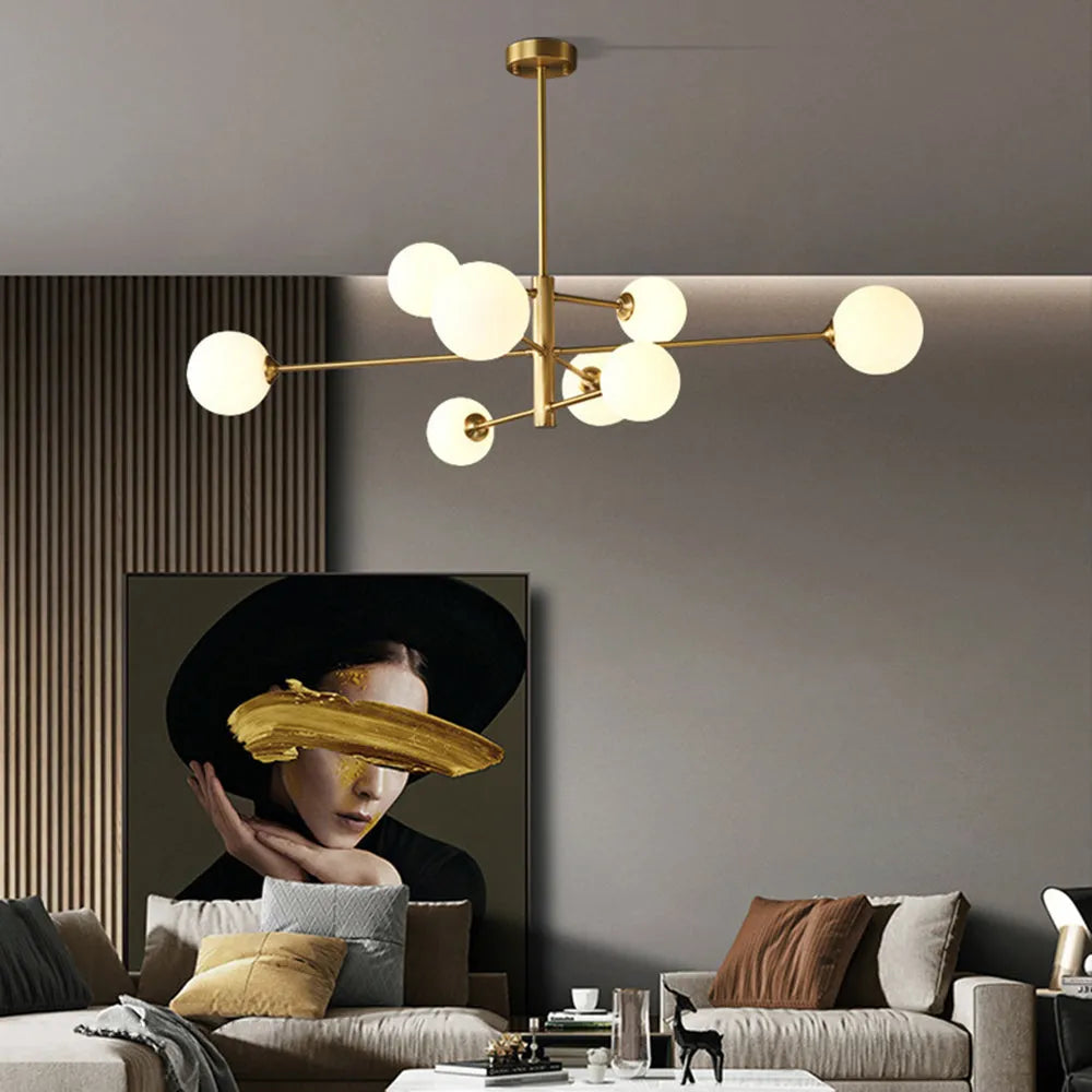 Valentina Modern Glass Shade Pendant Light, Copper/Black - Neutral Decor